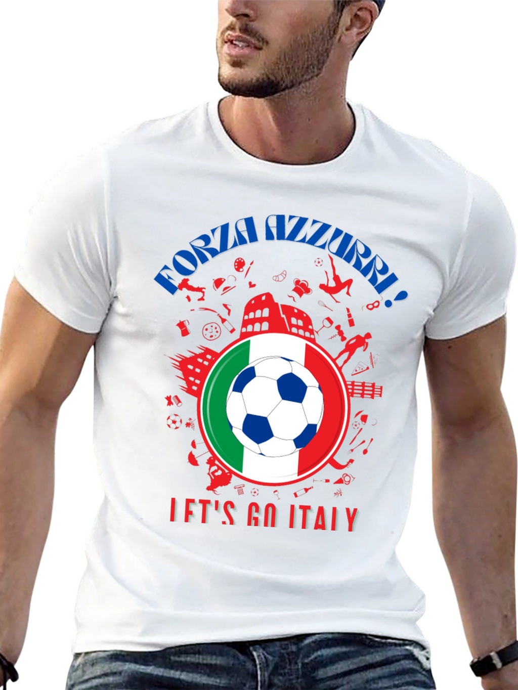 Forza Azzurri Italy Soccer T-Shirt