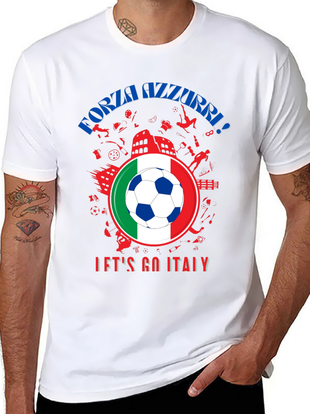 Forza Azzurri Italy Soccer T-Shirt