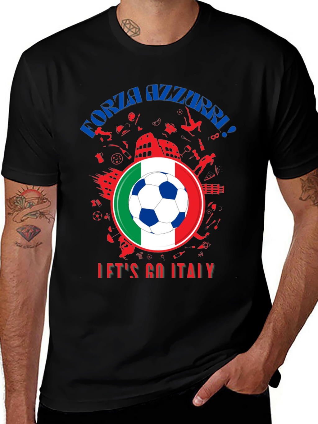 Forza Azzurri Italy Soccer T-Shirt