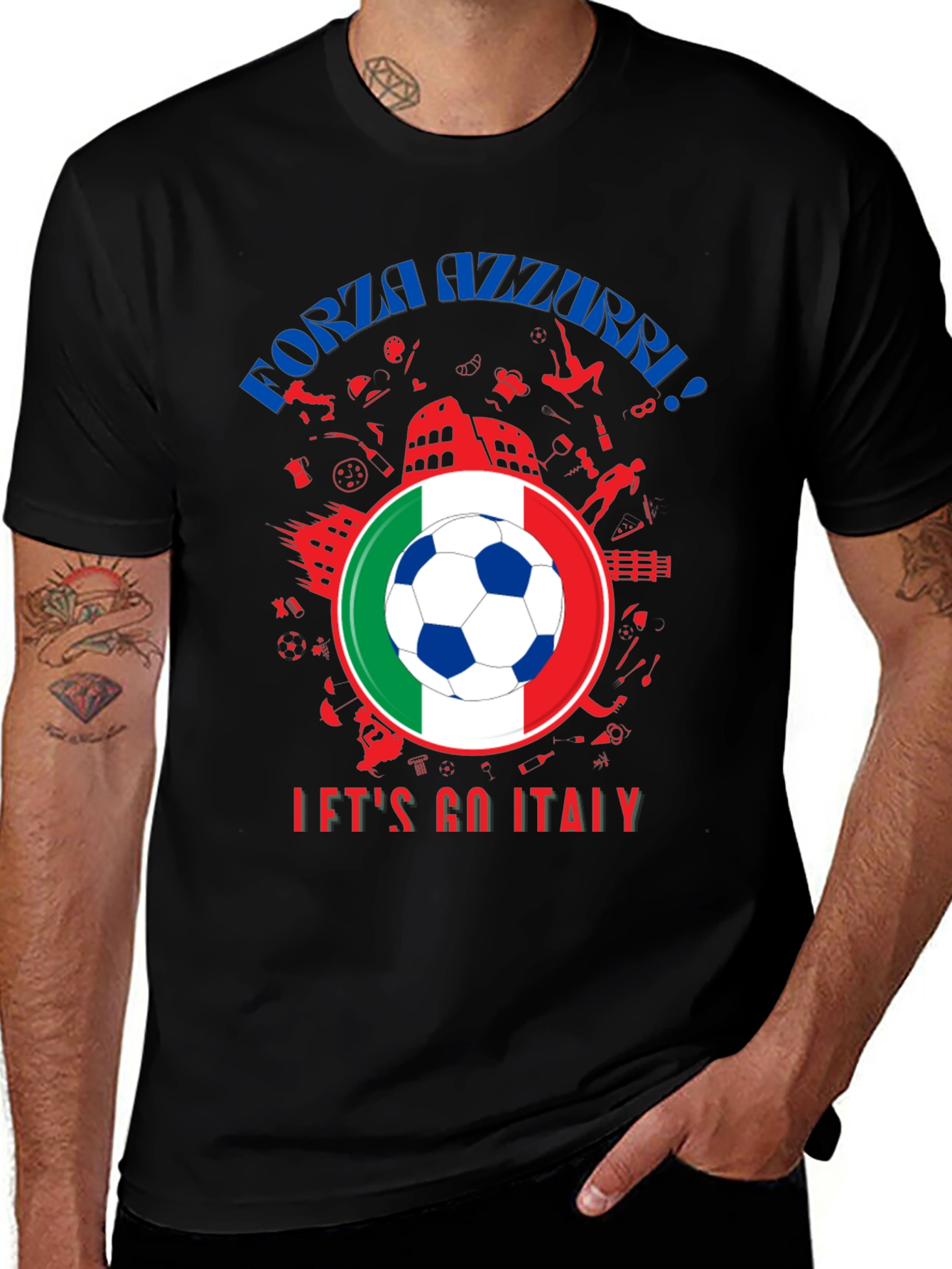 Forza Azzurri Italy Soccer T-Shirt