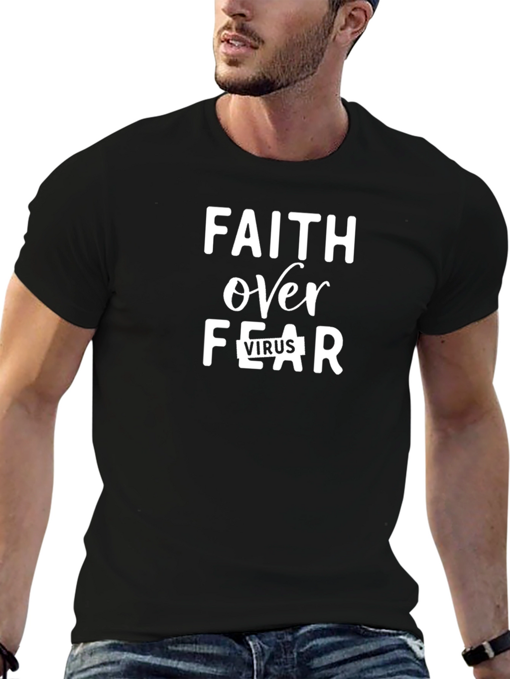 Faith Over Fear T-Shirt - Inspirational Graphic Tee