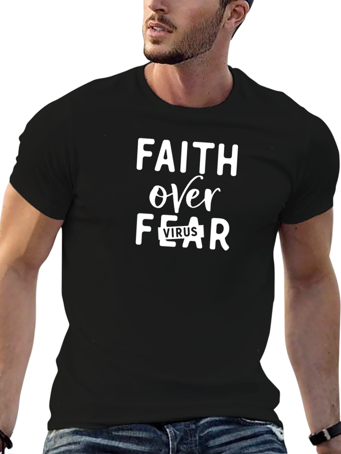 Faith Over Fear T-Shirt - Inspirational Graphic Tee