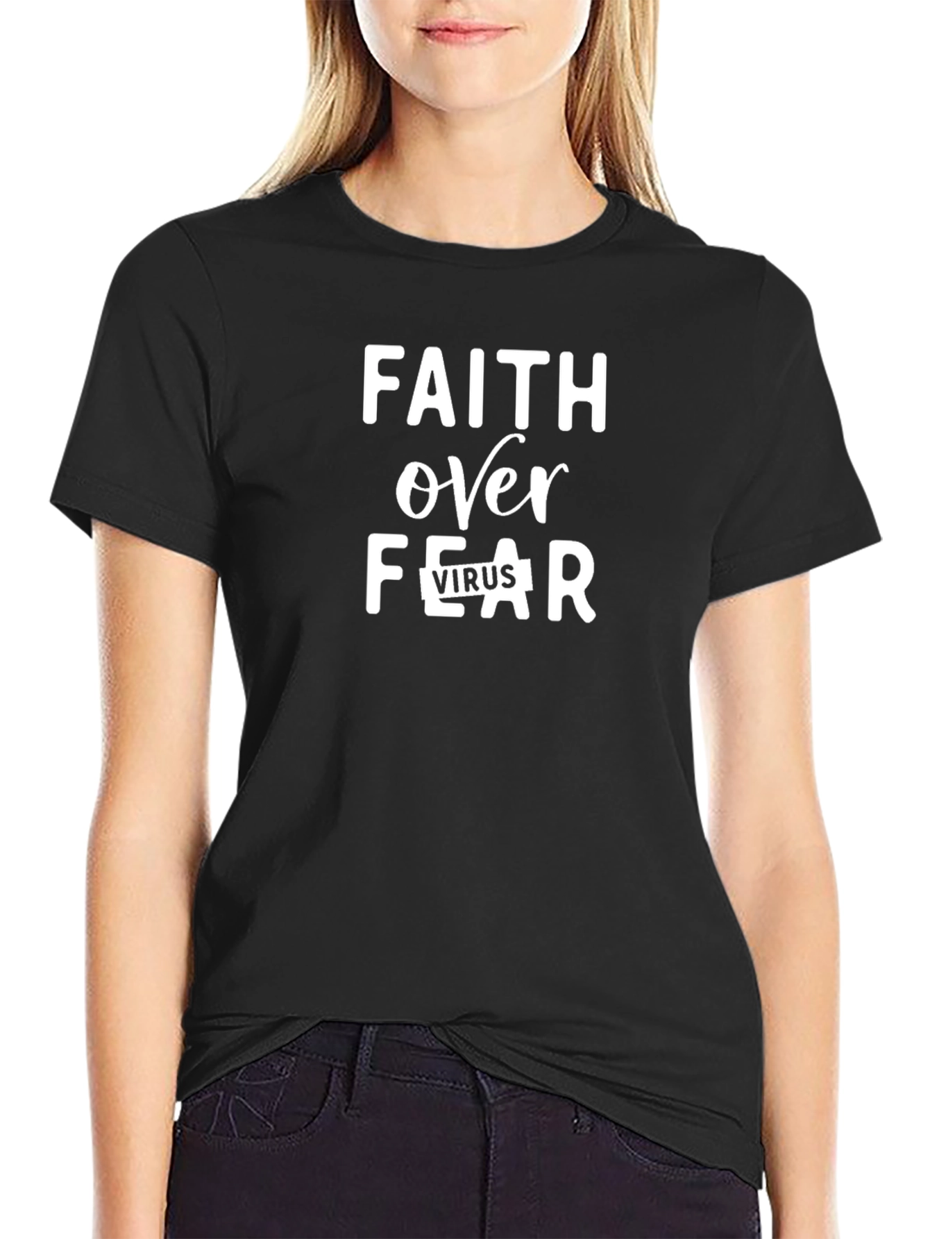 Faith Over Fear T-Shirt - Inspirational Graphic Tee