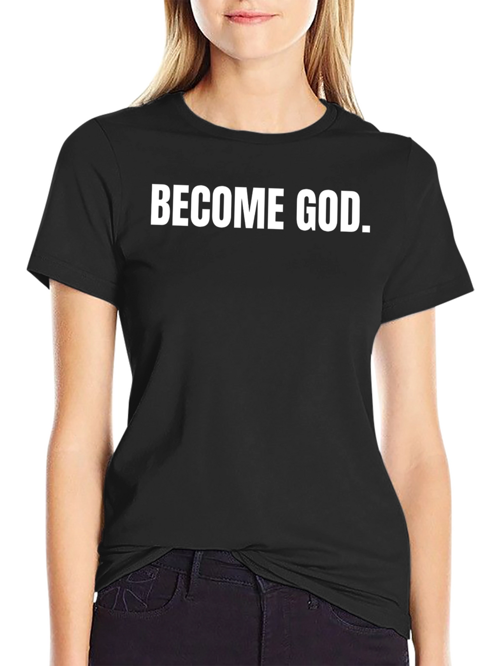 Become God Graphic Tee - Black Cotton T-Shirt