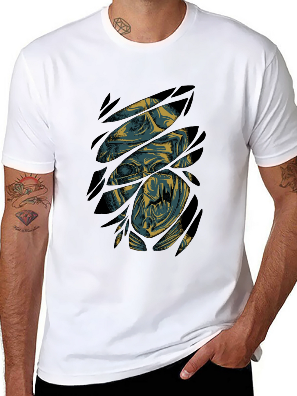 Mummy Graphic Print Black T-Shirt