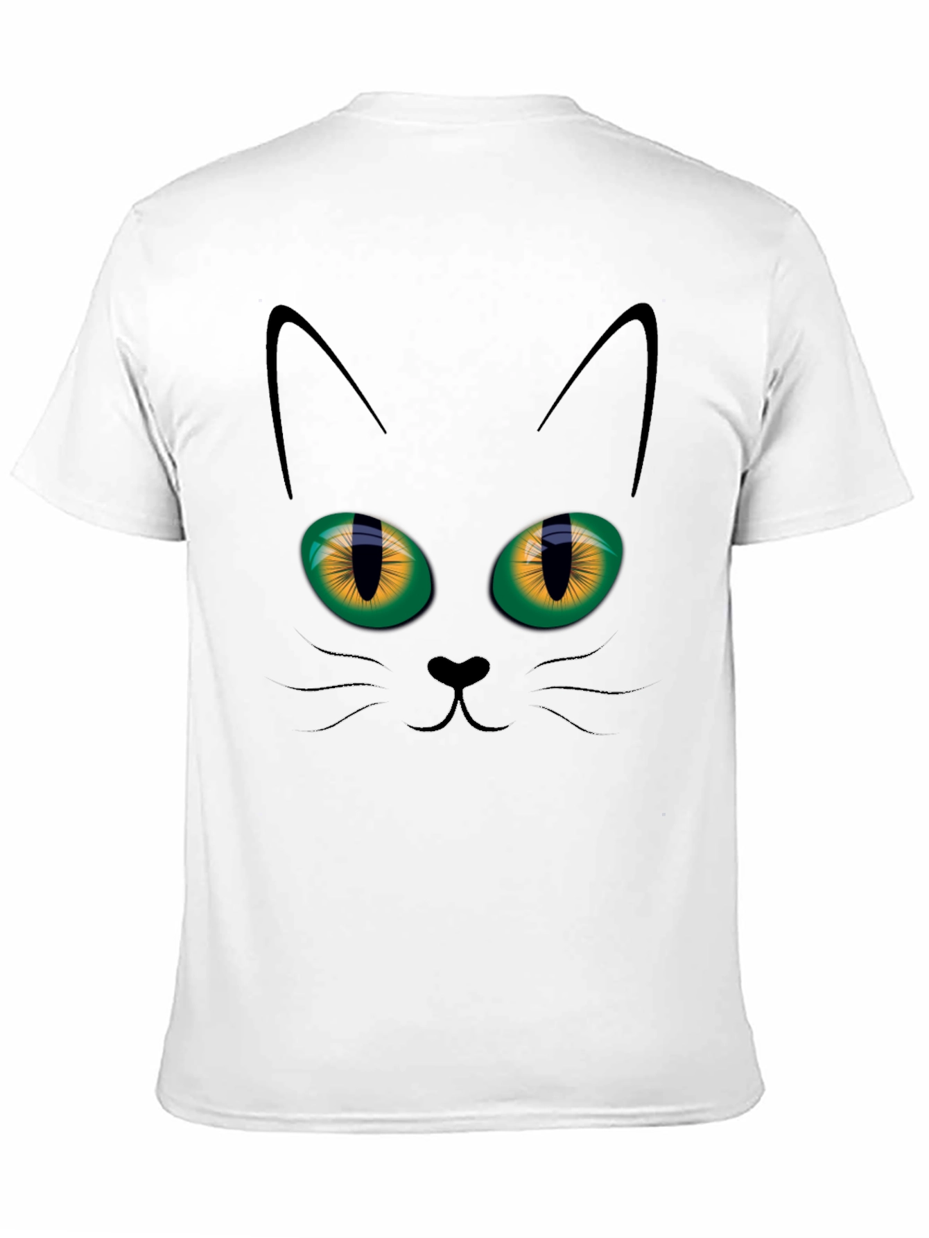 Black Cat Face Graphic T-Shirt