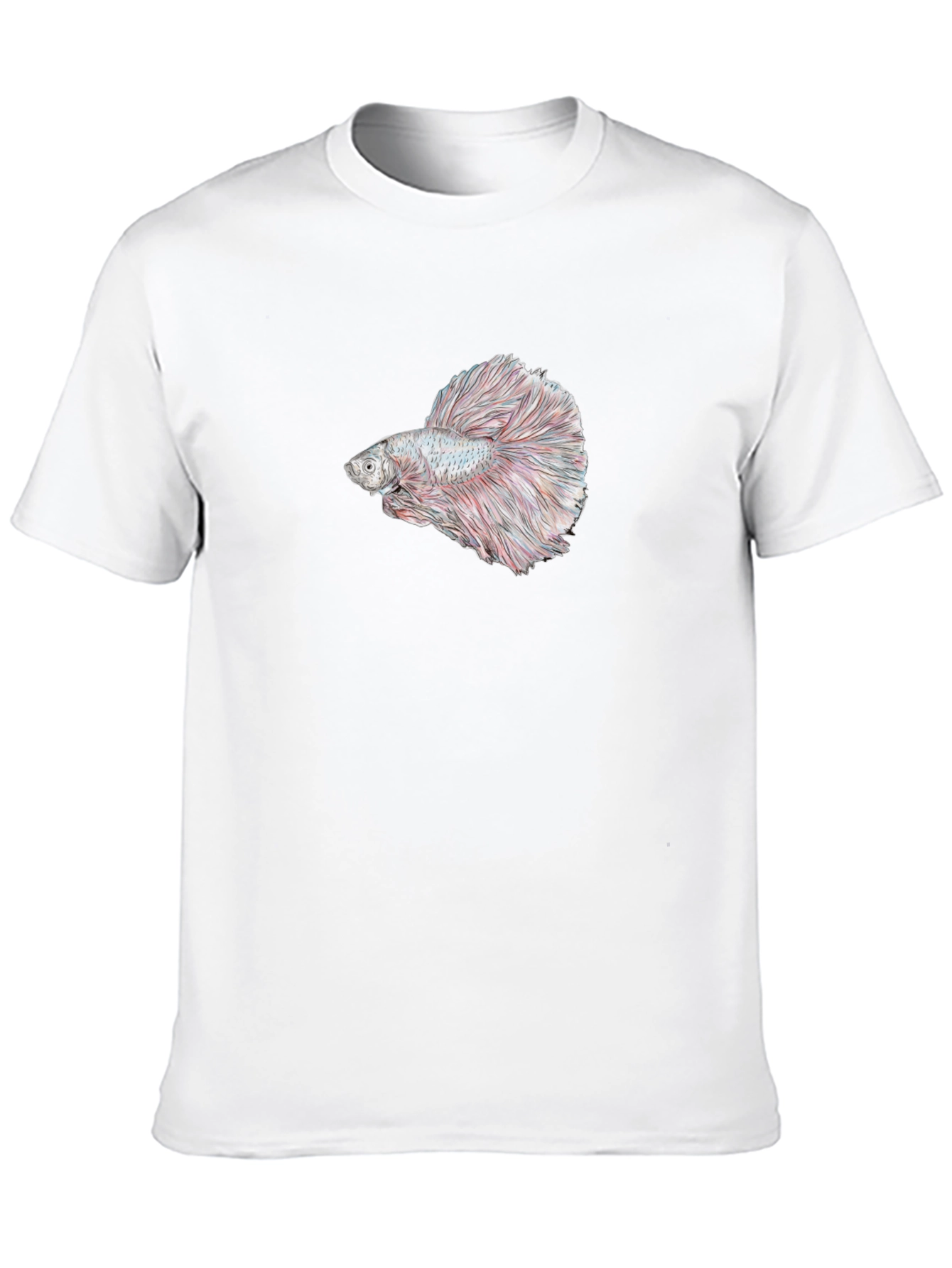 Betta Fish Graphic Tee - Black Cotton T-Shirt