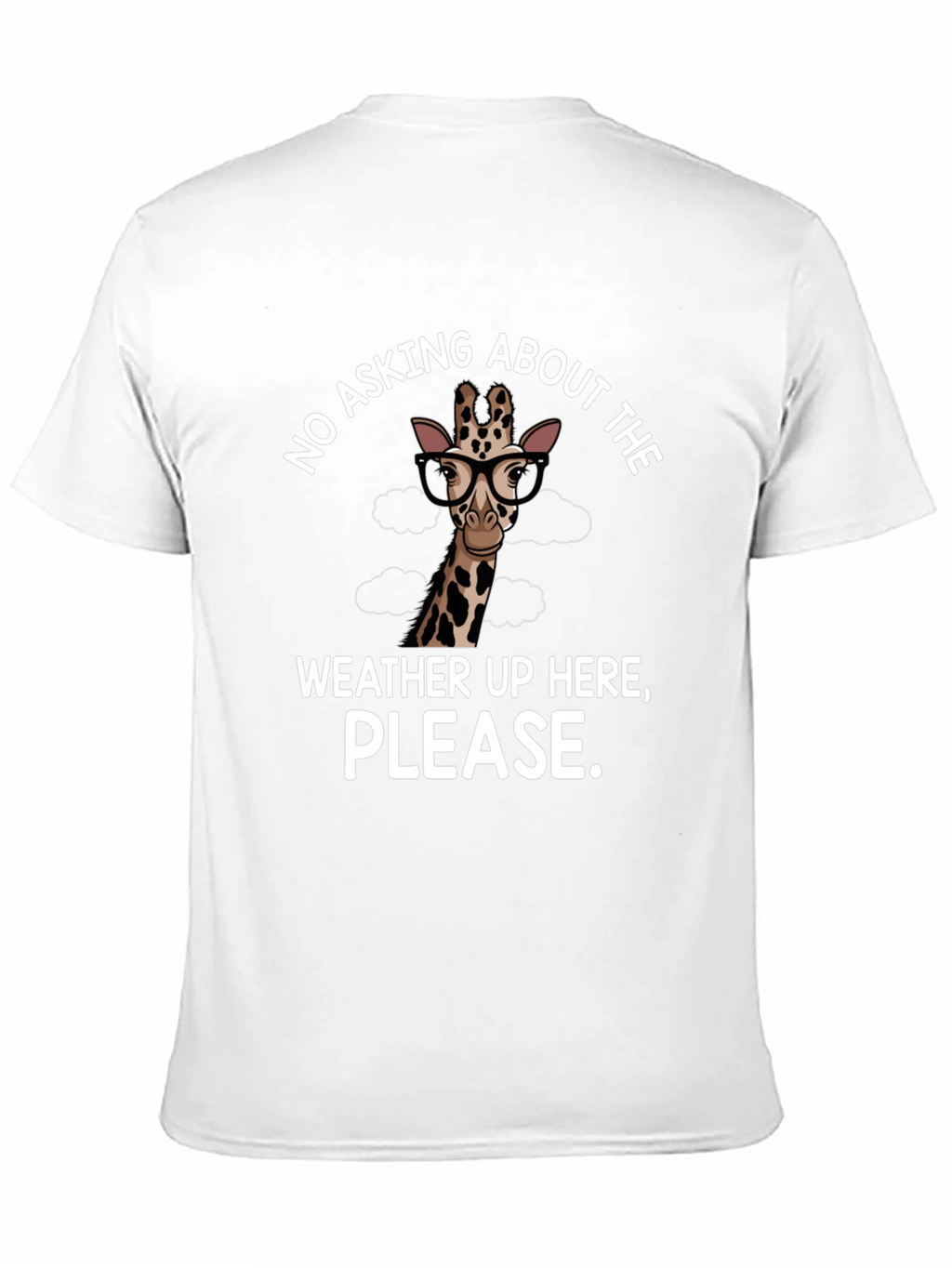 Funny Giraffe Weather T-Shirt - Novelty Tee
