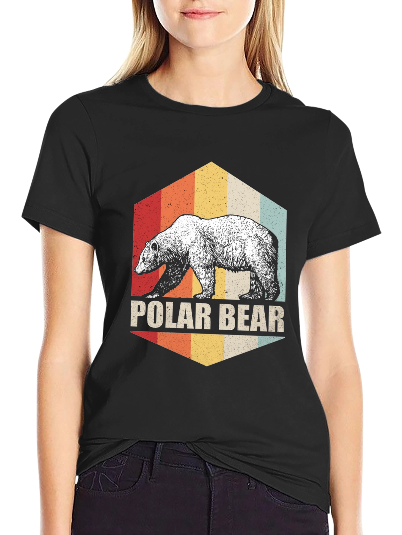 Vintage Polar Bear T-Shirt - Retro Style Design