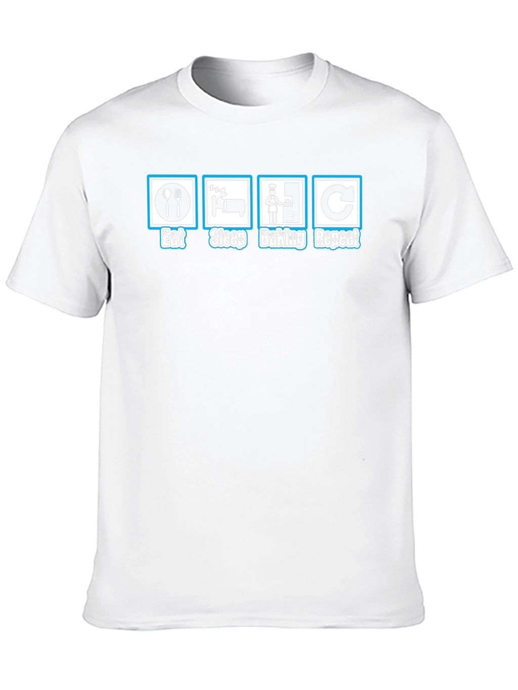 Eat Sleep Baking Repeat Graphic T-Shirt