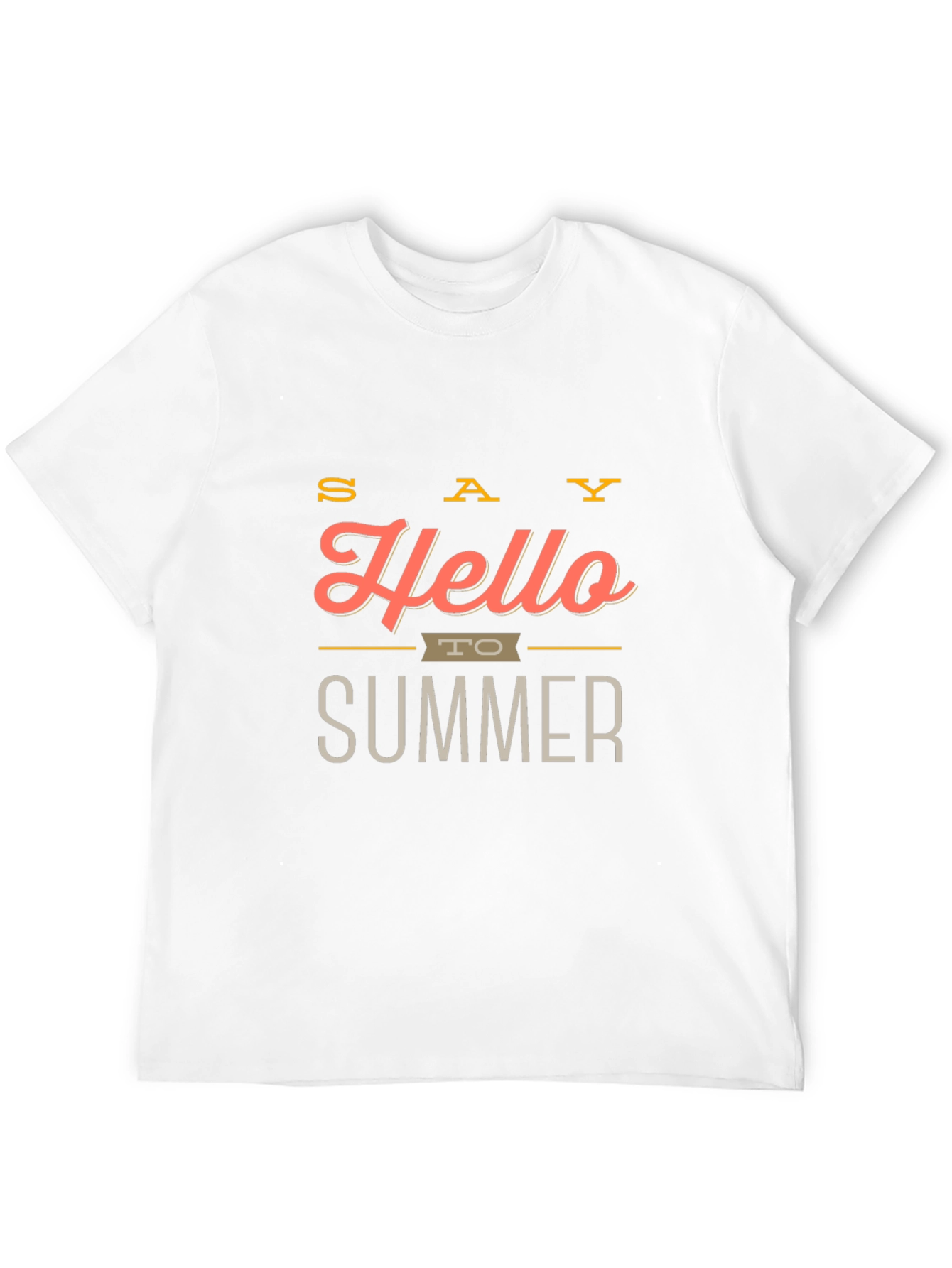 Hello Summer Graphic Tee - Stylish Mens T-Shirt