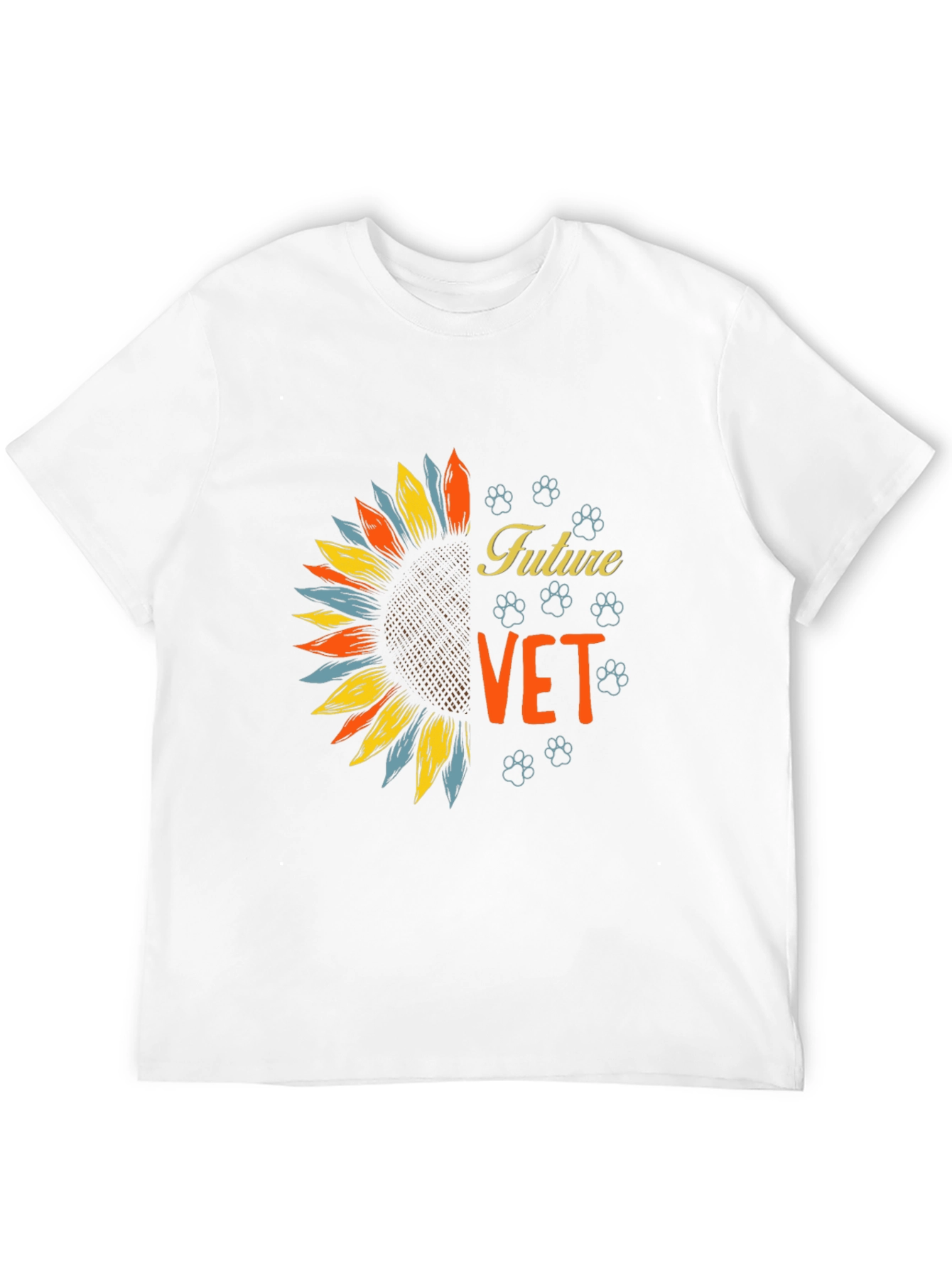 Future Vet Sunflower Graphic Tee - Black