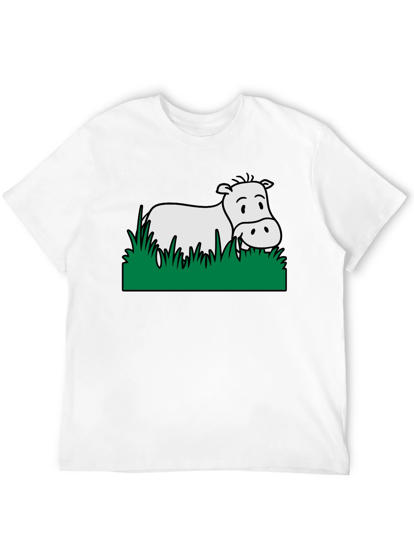 Hippo in Grass Graphic Tee