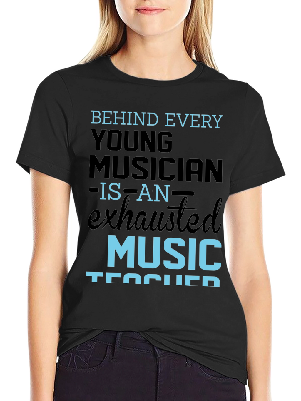 Exhausted Music Teacher T-Shirt