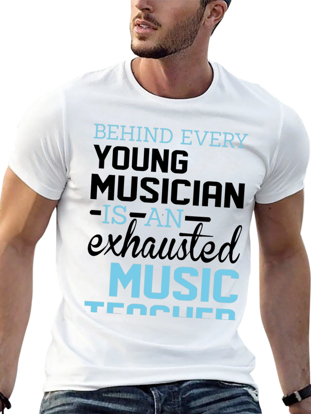 Exhausted Music Teacher T-Shirt