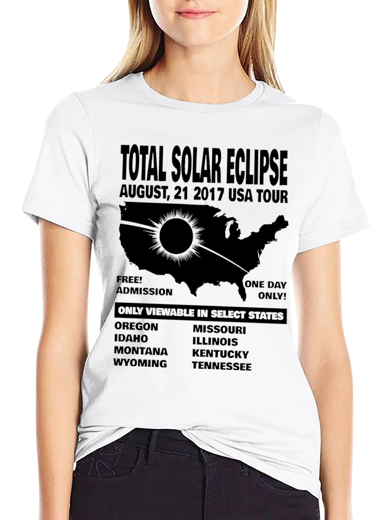 Total Solar Eclipse 2017 USA Tour T-Shirt