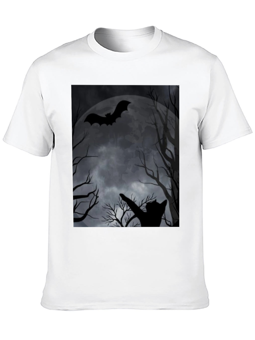 Halloween Cat & Bat T-Shirt