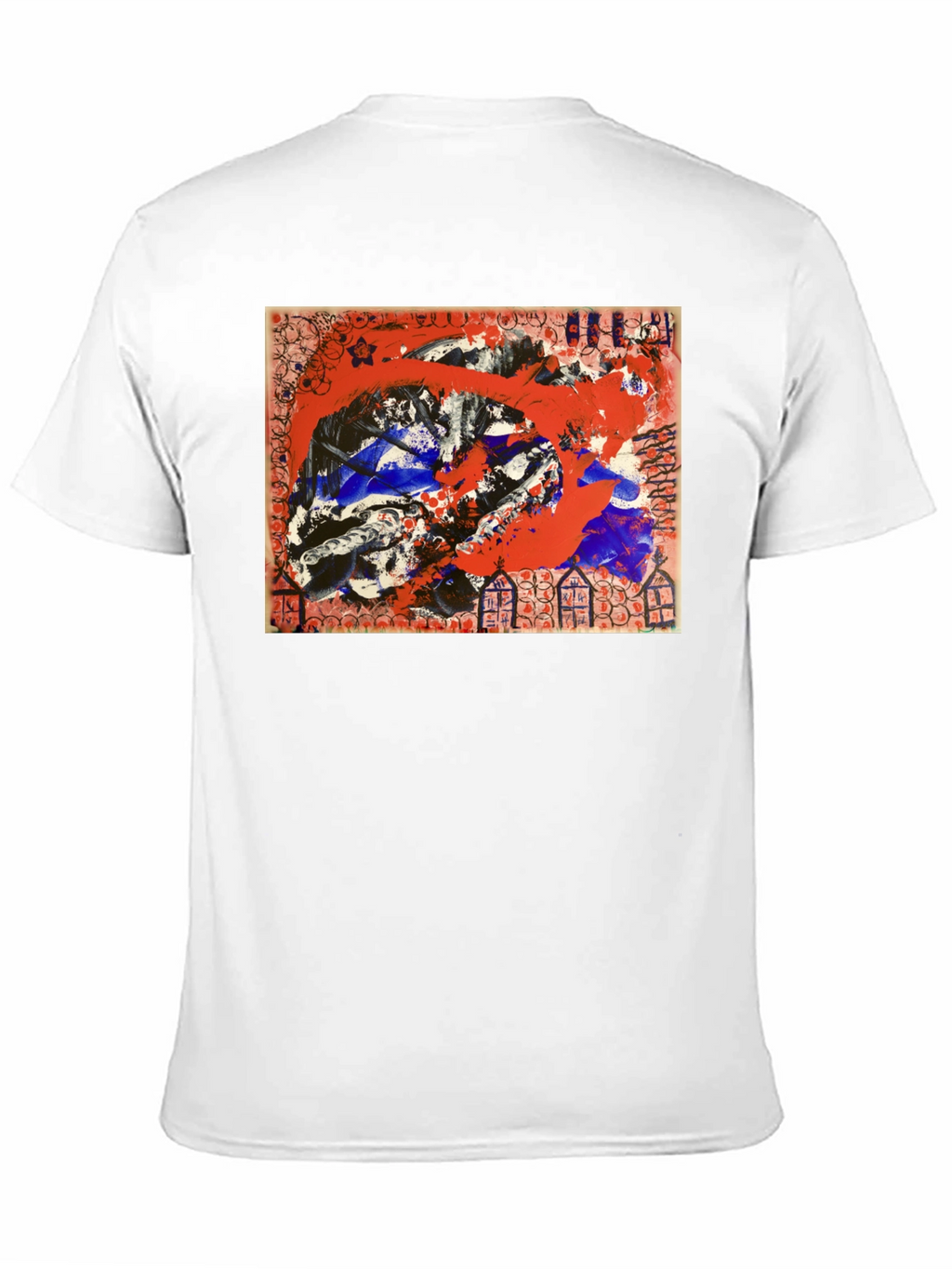 Abstract Art Graphic Tee - Mens Black T-Shirt