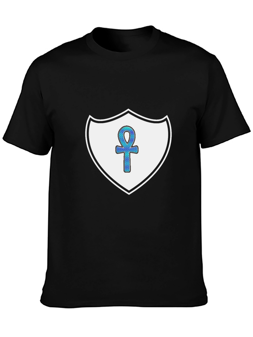 Ankh Shield Graphic T-Shirt - Black