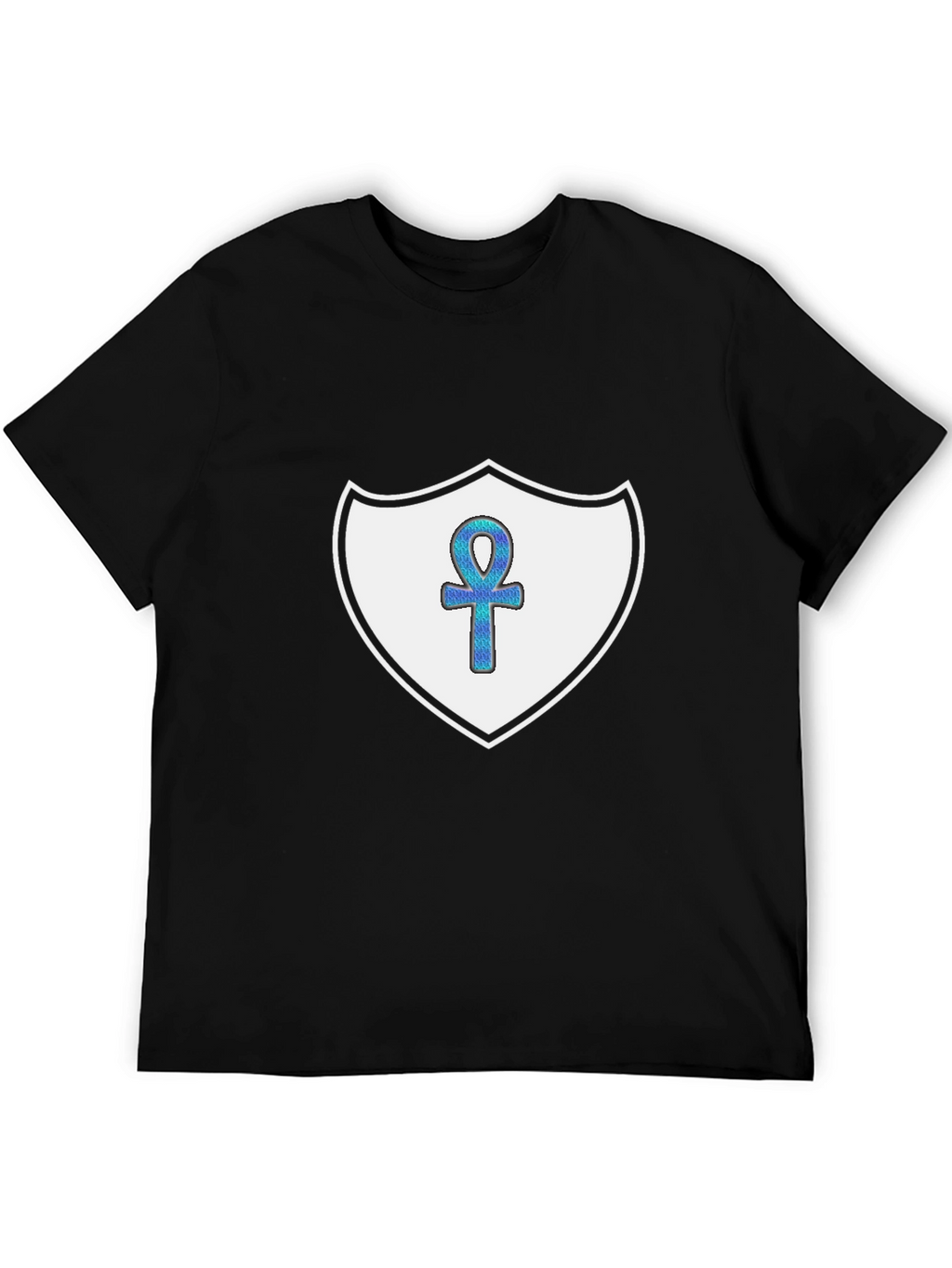 Ankh Shield Graphic T-Shirt - Black