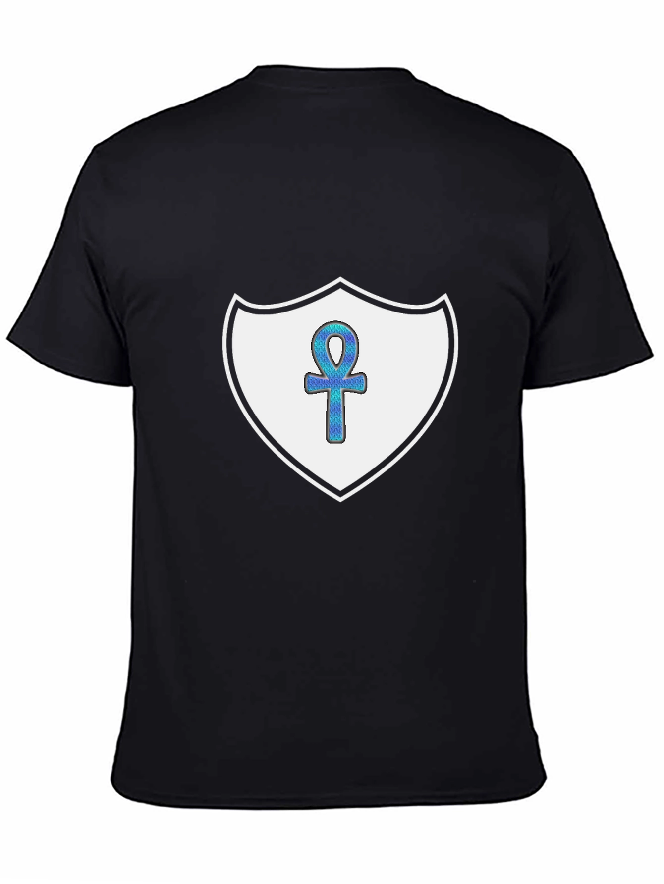 Ankh Shield Graphic T-Shirt - Black