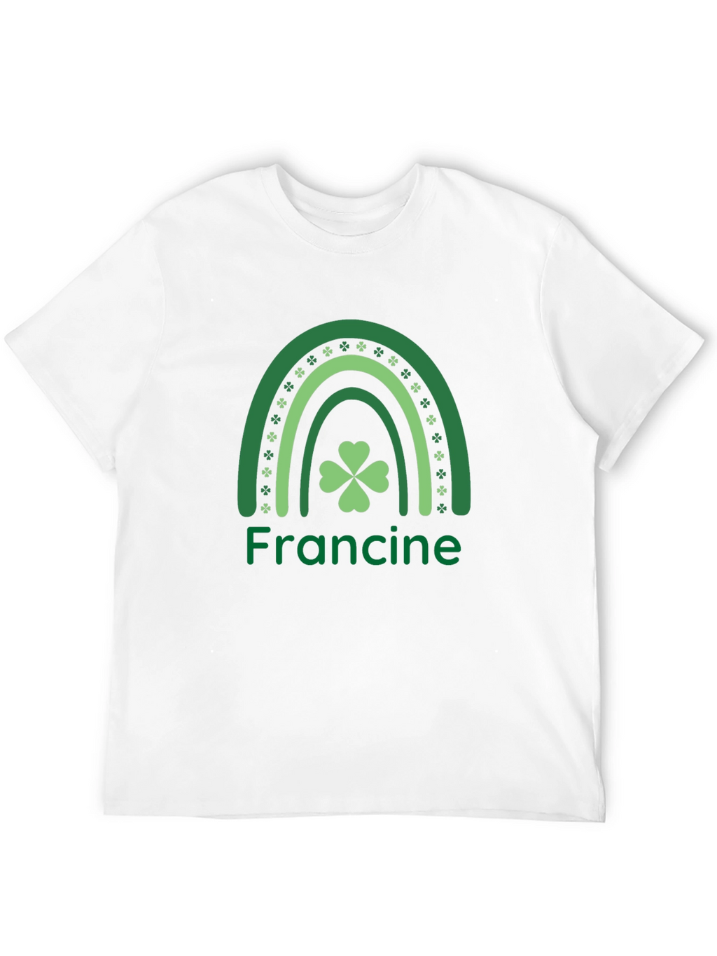 St. Patricks Day Francine Shamrock Rainbow T-Shirt
