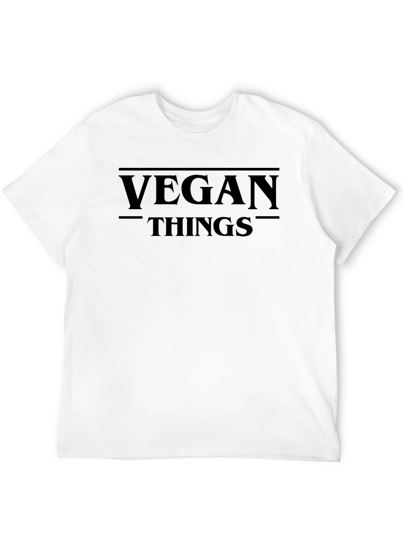 Vegan Things Graphic T-Shirt - Trendy Black Tee