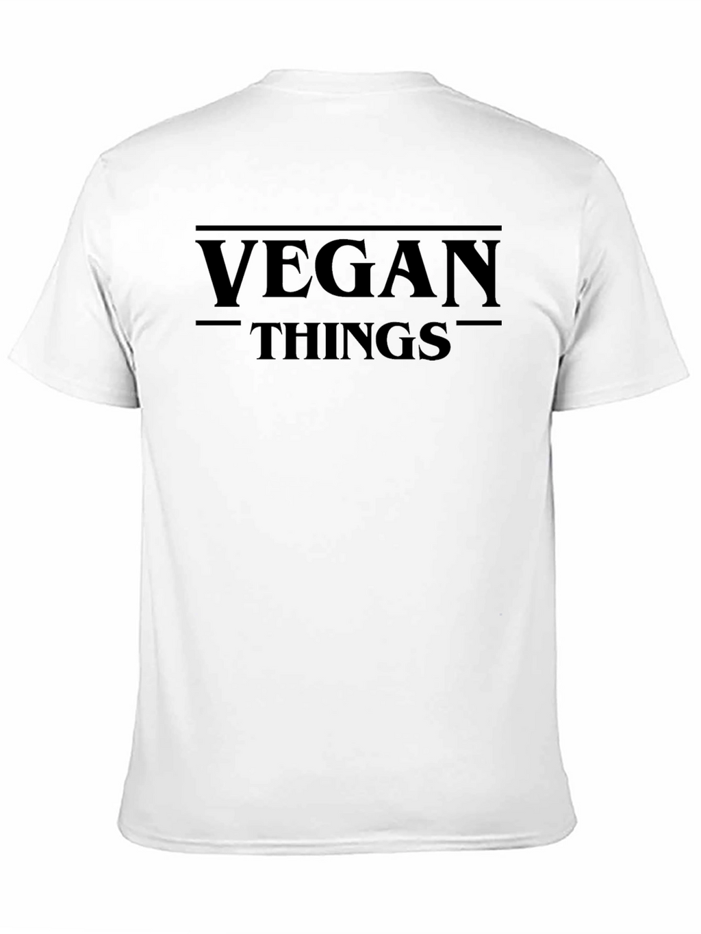 Vegan Things Graphic T-Shirt - Trendy Black Tee