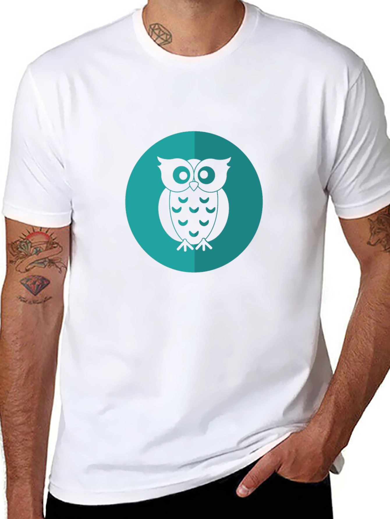 Owl Graphic Tee - Cool & Casual Black T-Shirt