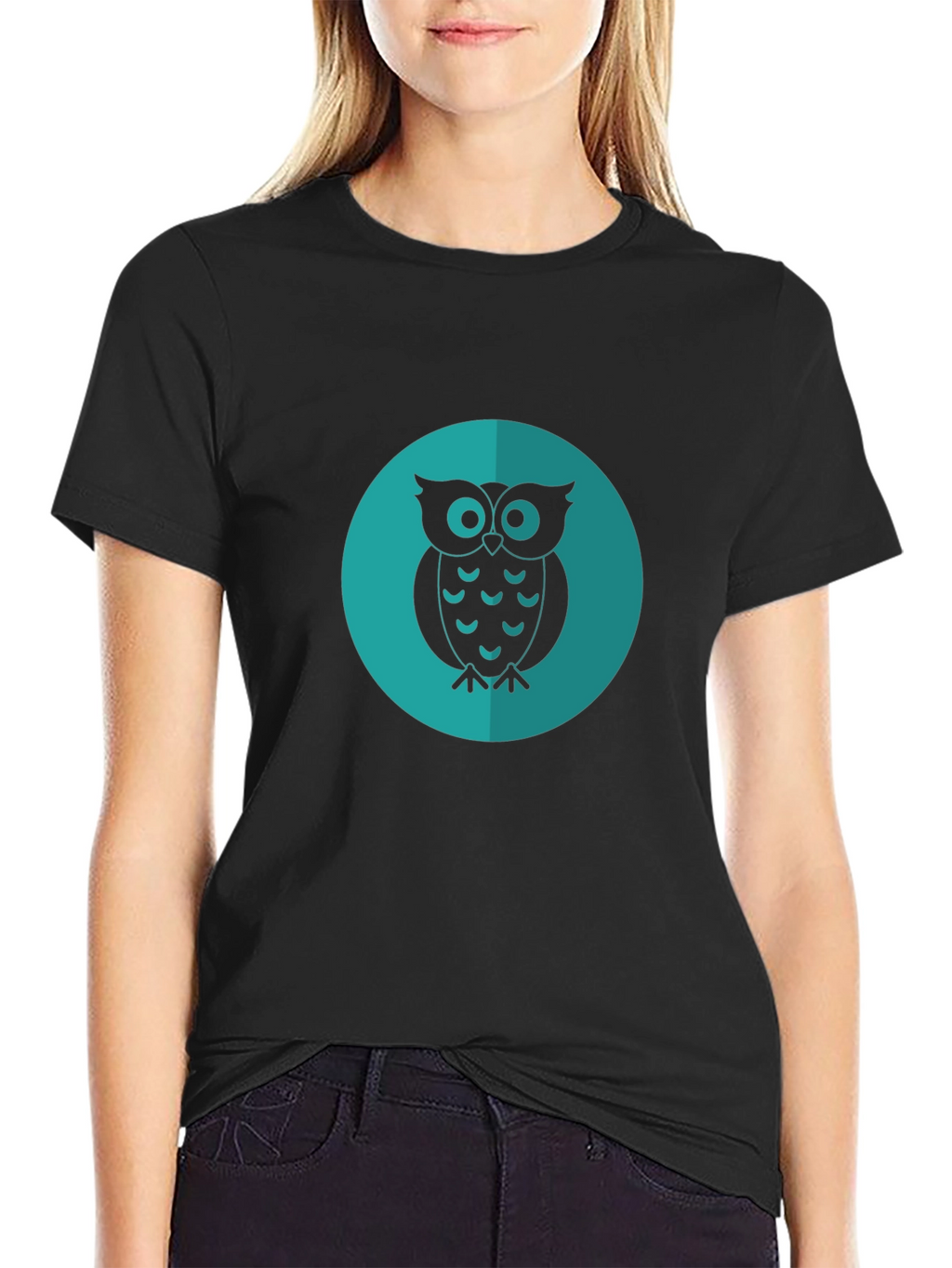 Owl Graphic Tee - Cool & Casual Black T-Shirt