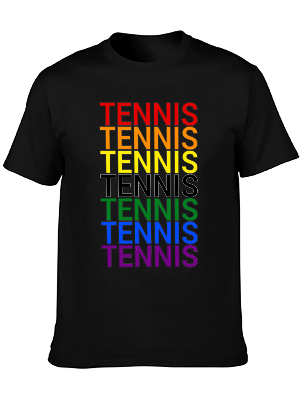 Rainbow Tennis Graphic T-Shirt - Prideful Style