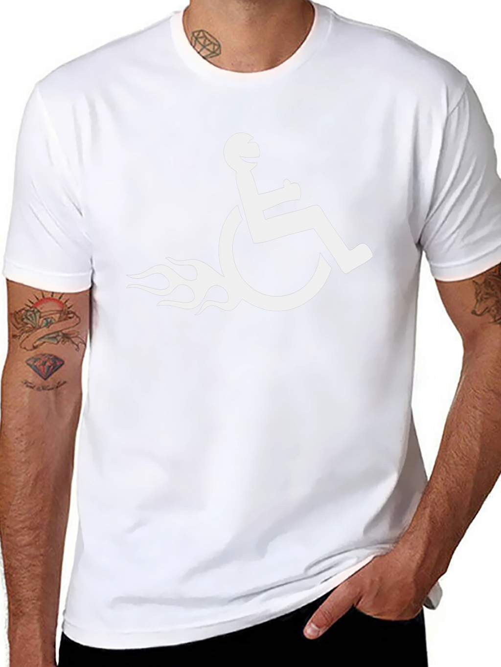 Black T-Shirt - Wheelchair Rider Design