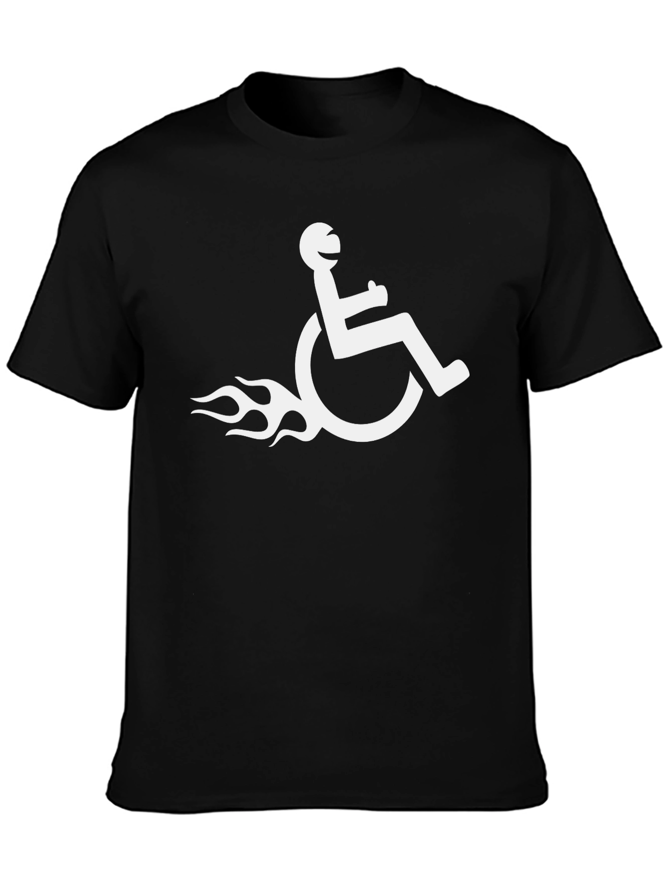 Black T-Shirt - Wheelchair Rider Design