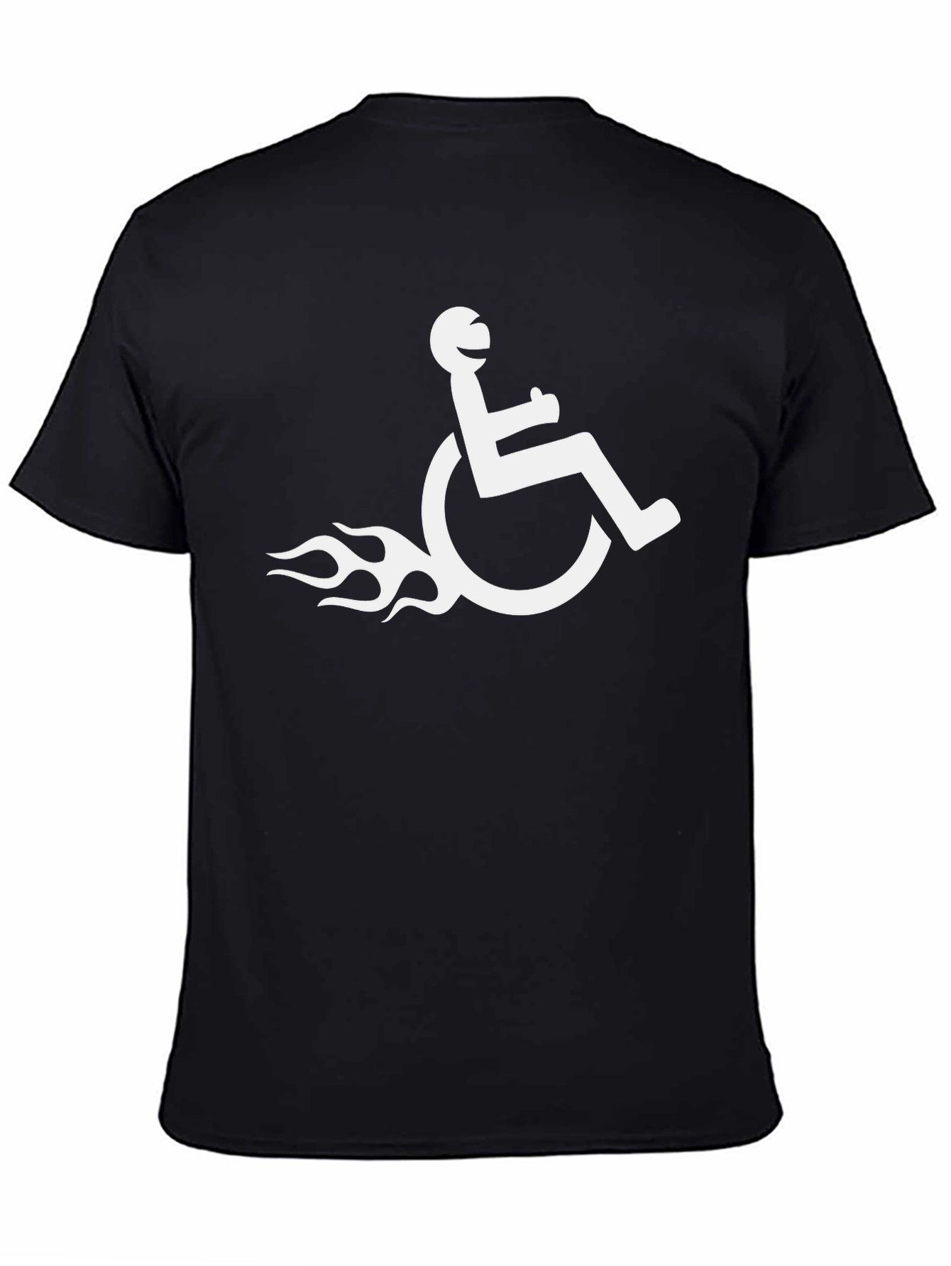 Black T-Shirt - Wheelchair Rider Design