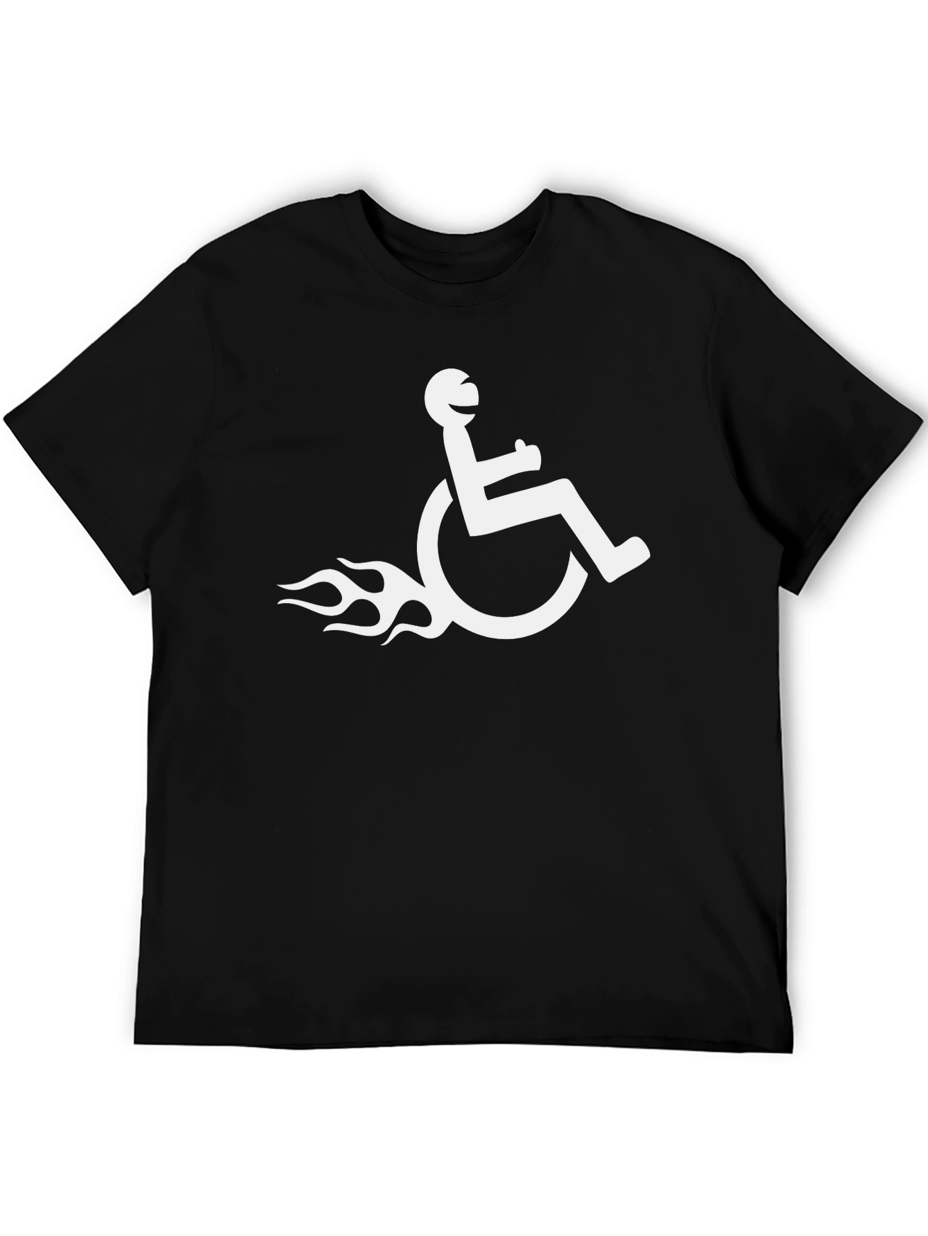 Black T-Shirt - Wheelchair Rider Design