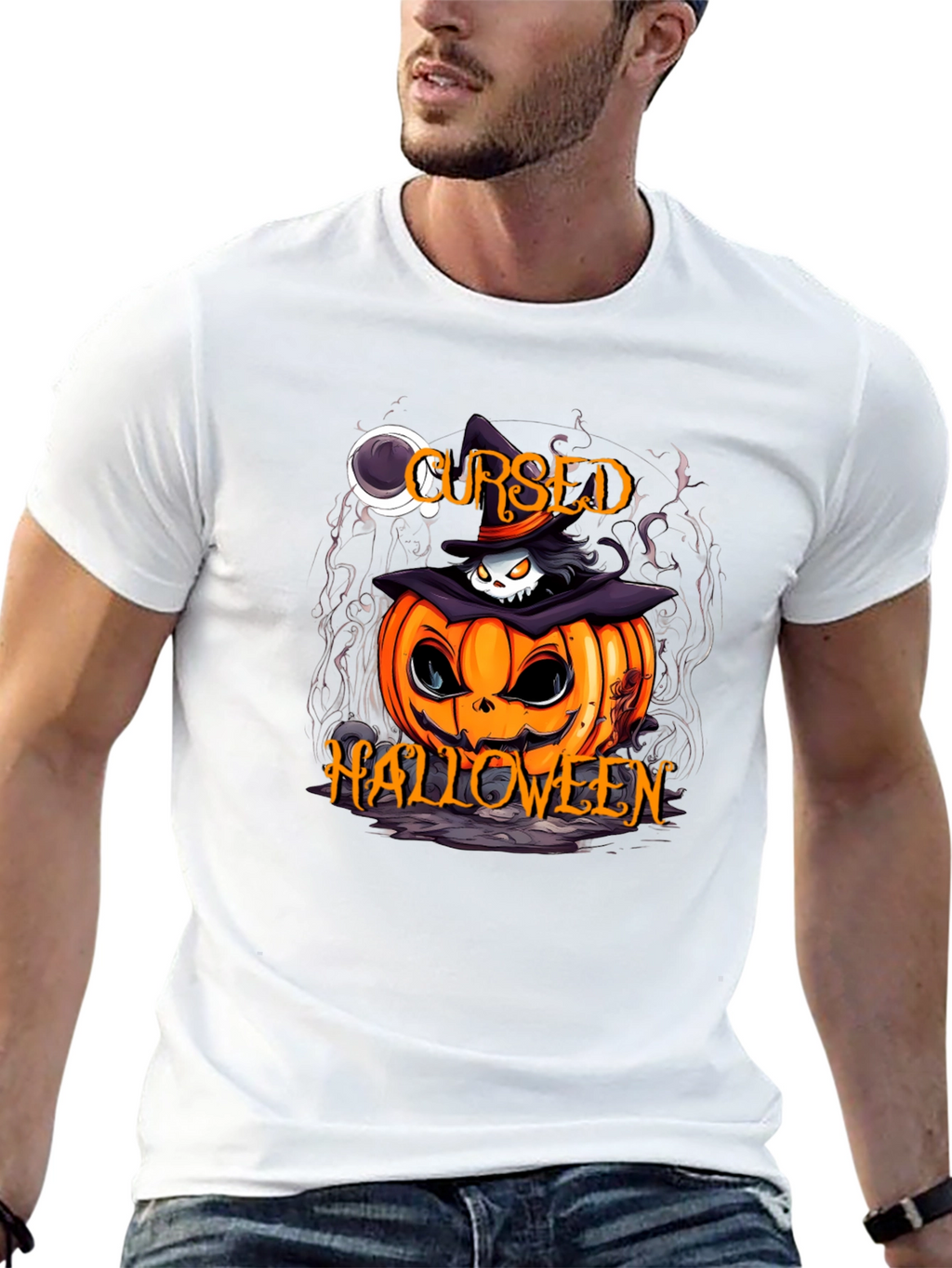 Cursed Halloween Pumpkin T-Shirt