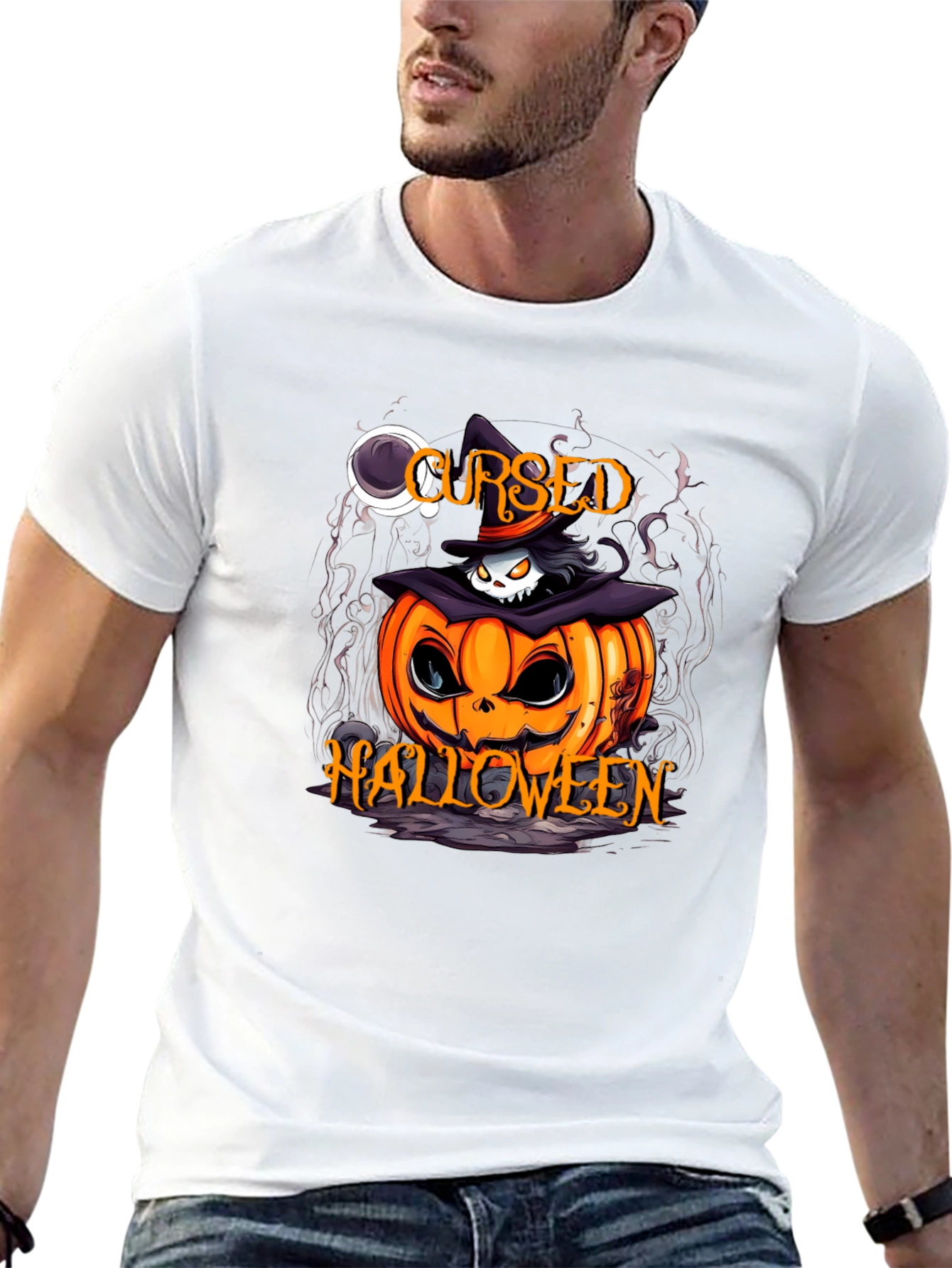 Cursed Halloween Pumpkin T-Shirt