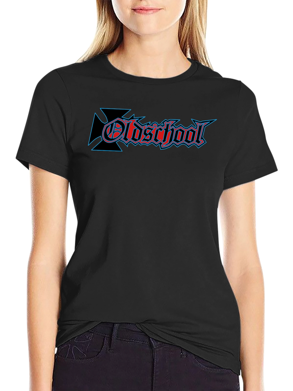 Oldschool Graphic Print Black T-Shirt