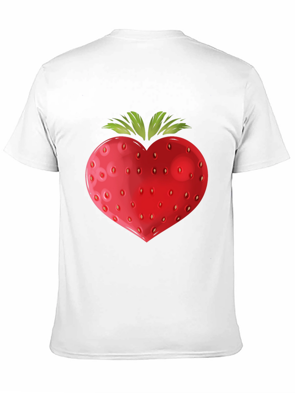 Strawberry Heart Graphic Black T-Shirt