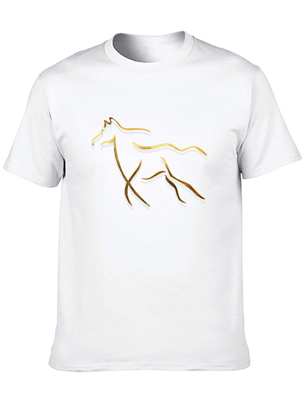 Abstract Horse Graphic Tee - Stylish Black T-Shirt