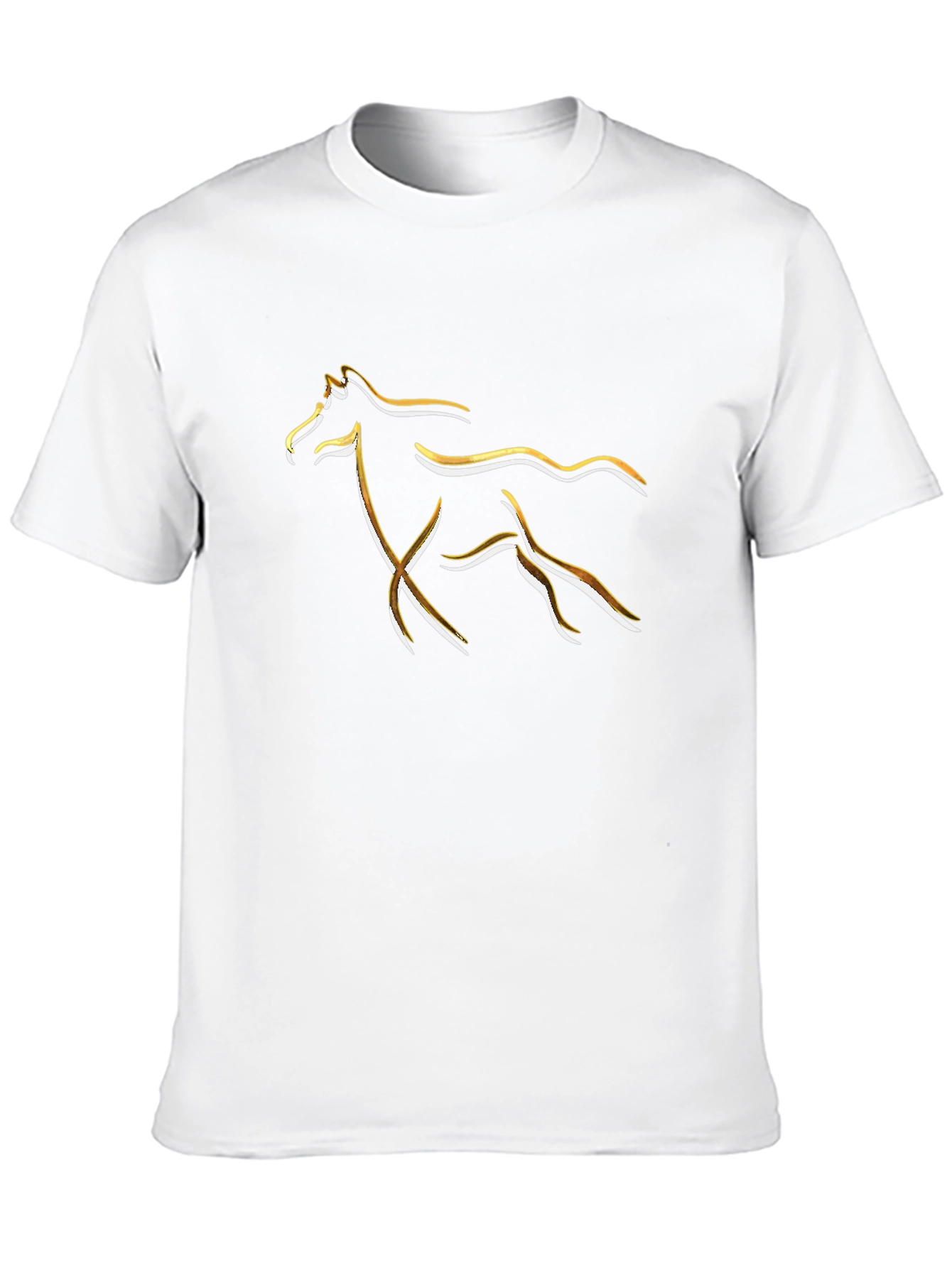Abstract Horse Graphic Tee - Stylish Black T-Shirt