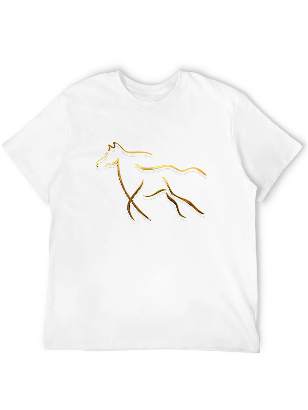 Abstract Horse Graphic Tee - Stylish Black T-Shirt