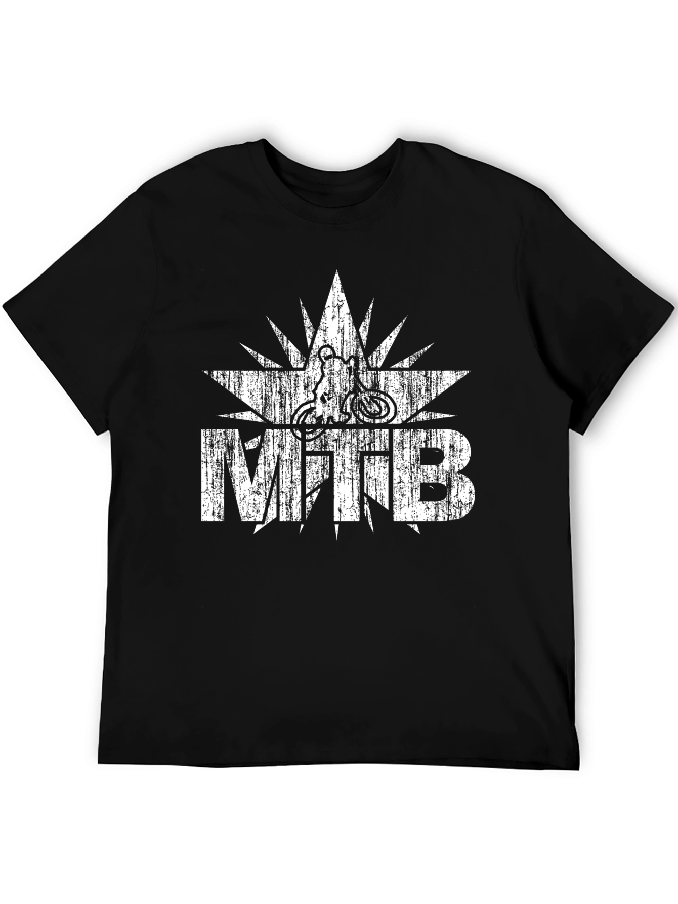 MTB Mountain Biking Distressed Graphic T-Shirt