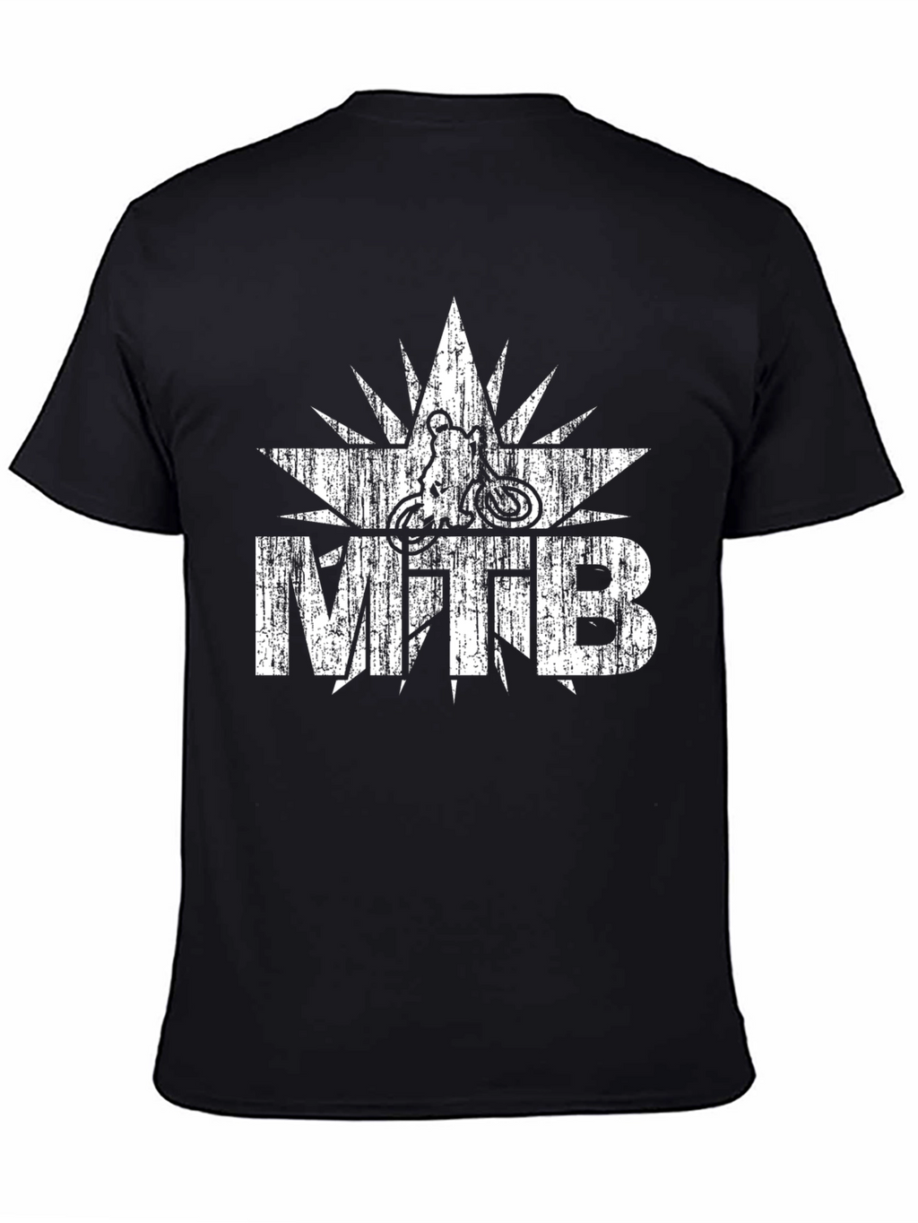 MTB Mountain Biking Distressed Graphic T-Shirt