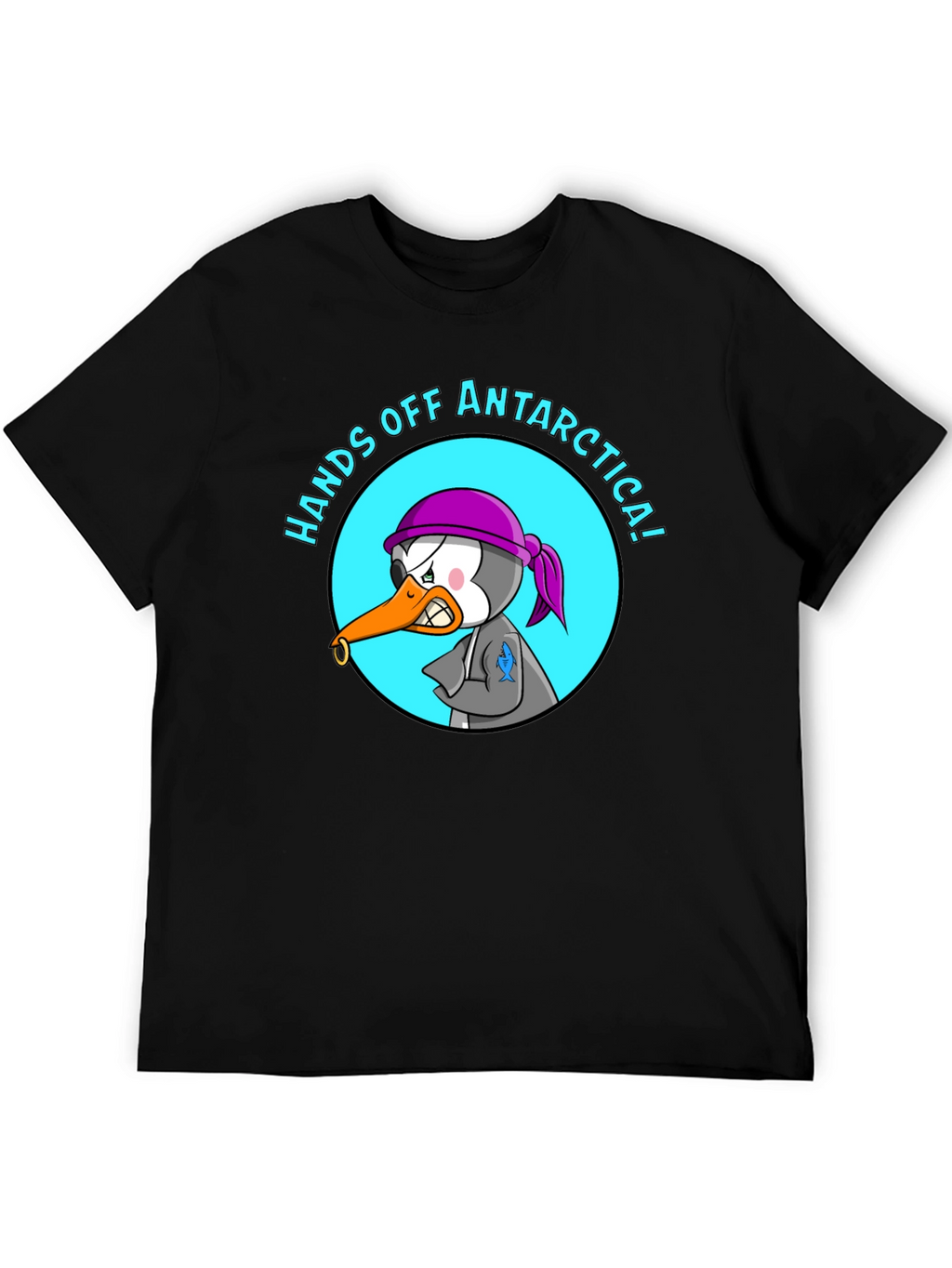 Hands Off Antarctica T-Shirt - Angry Penguin