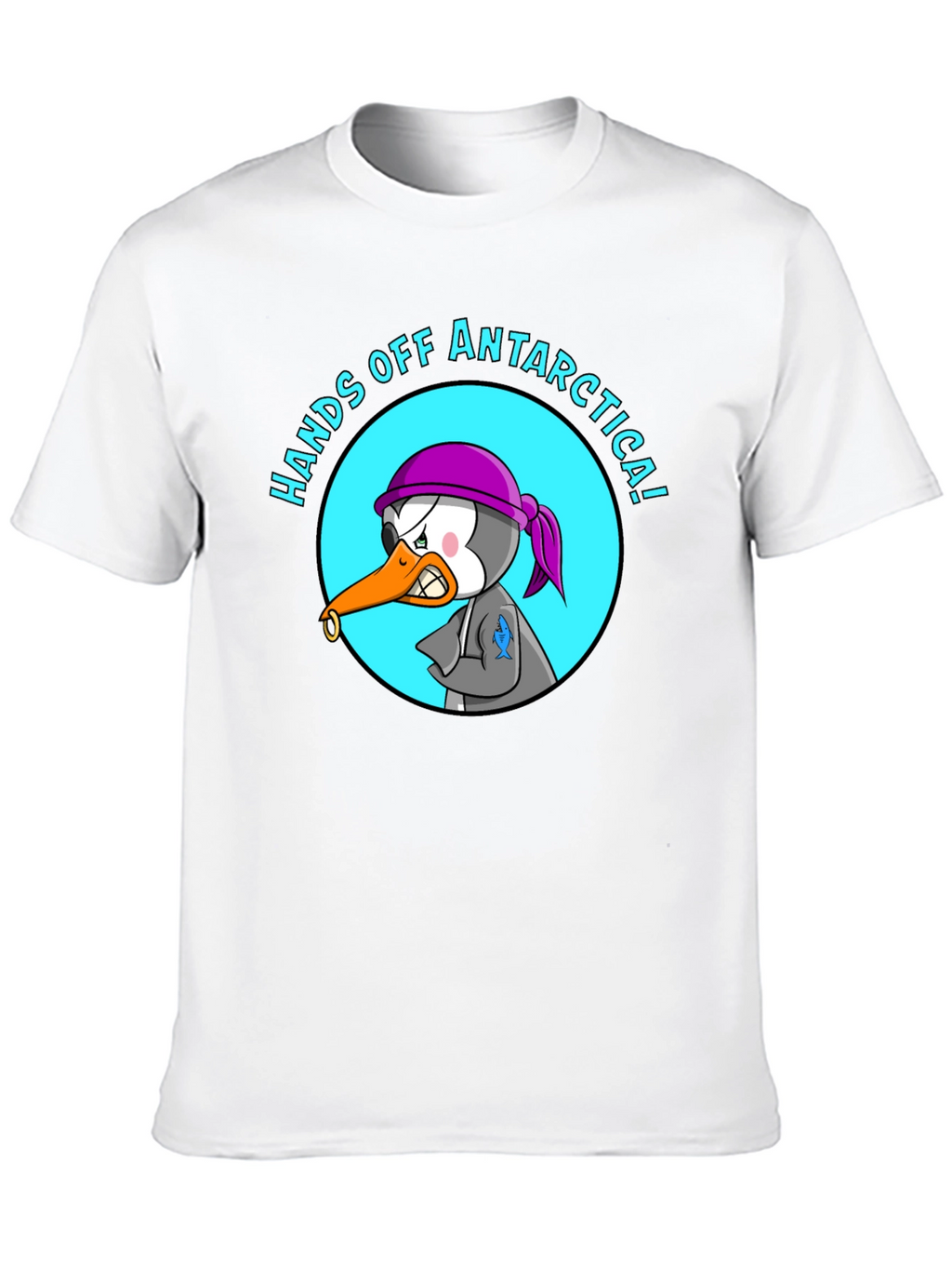 Hands Off Antarctica T-Shirt - Angry Penguin