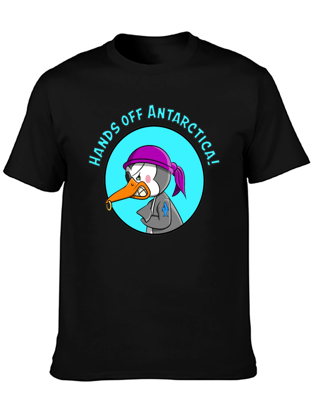 Hands Off Antarctica T-Shirt - Angry Penguin