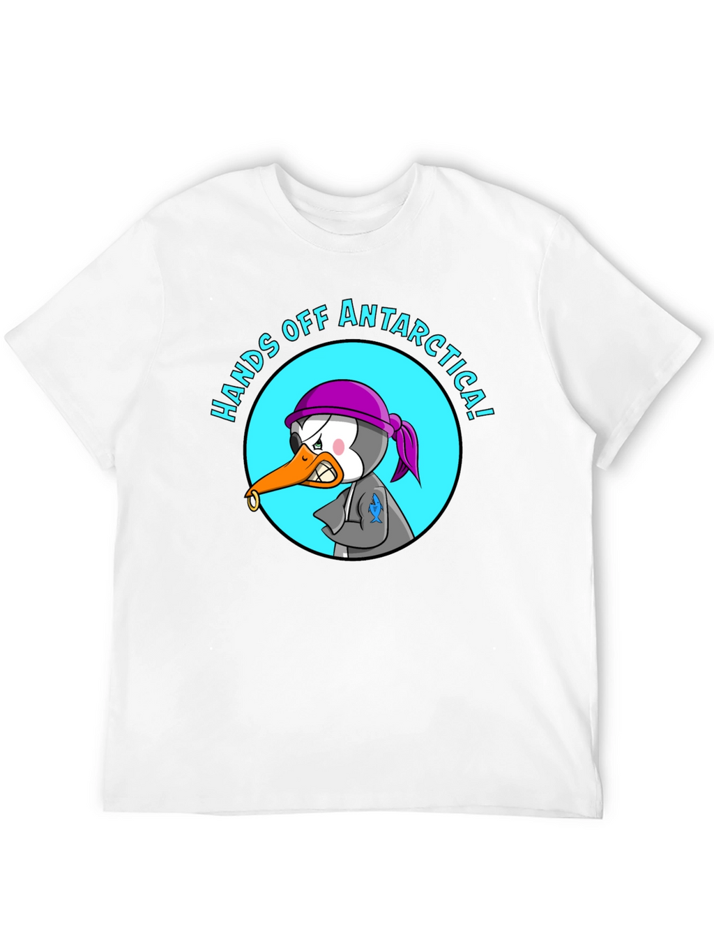 Hands Off Antarctica T-Shirt - Angry Penguin