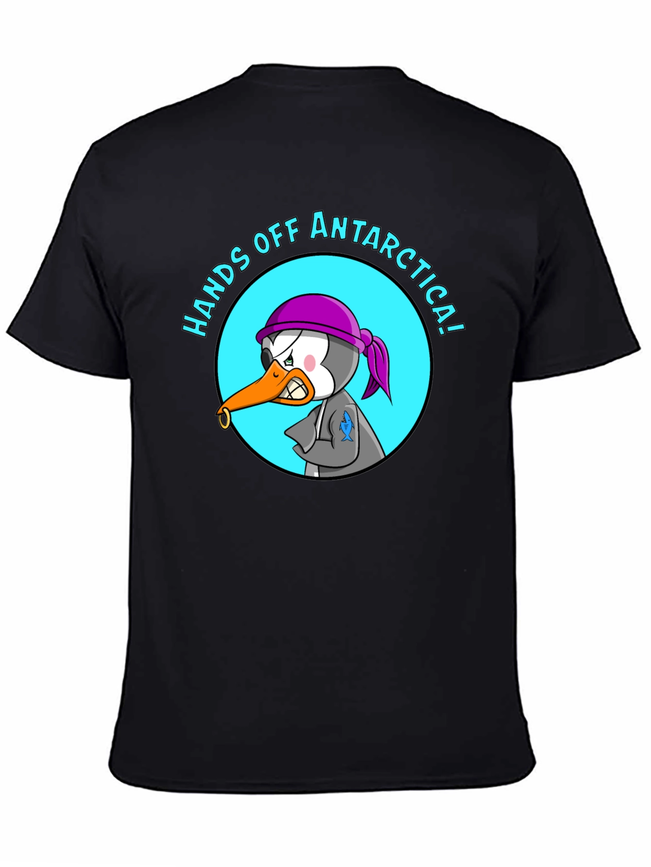 Hands Off Antarctica T-Shirt - Angry Penguin