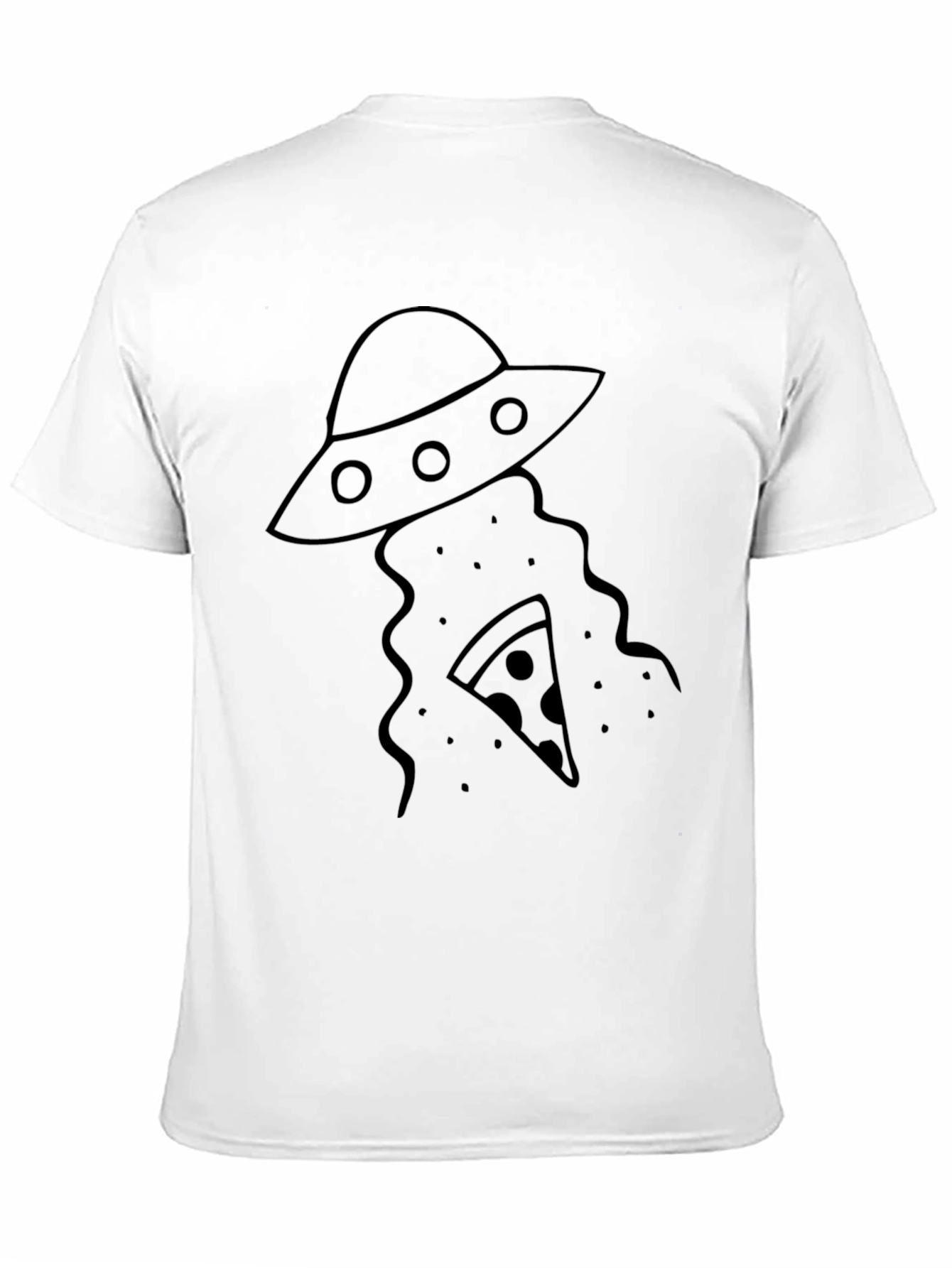 Alien Pizza Abduction Graphic T-Shirt